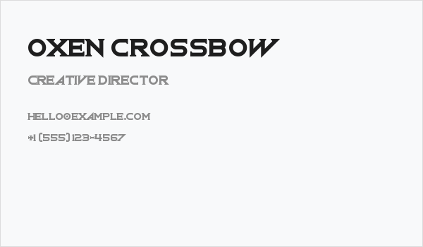 Oxen Crossbow Business Card