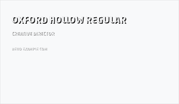 Oxford Hollow Regular Business Card