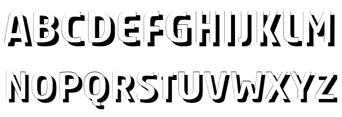 Oxford Hollow Regular Font LOWERCASE