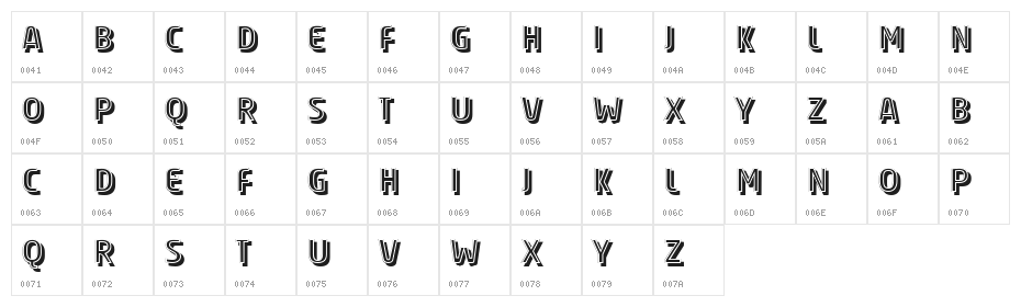 Oxford Regular Character Map