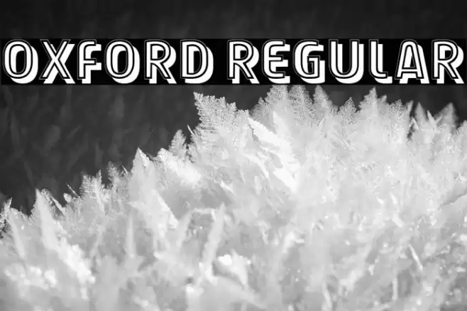 Oxford Regular Font examples