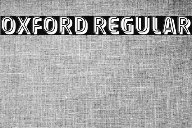 Oxford Regular Font examples