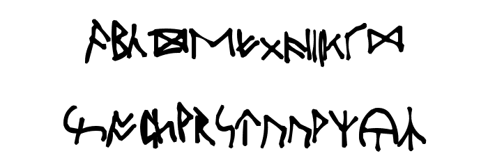 Oxford Runes Font LOWERCASE