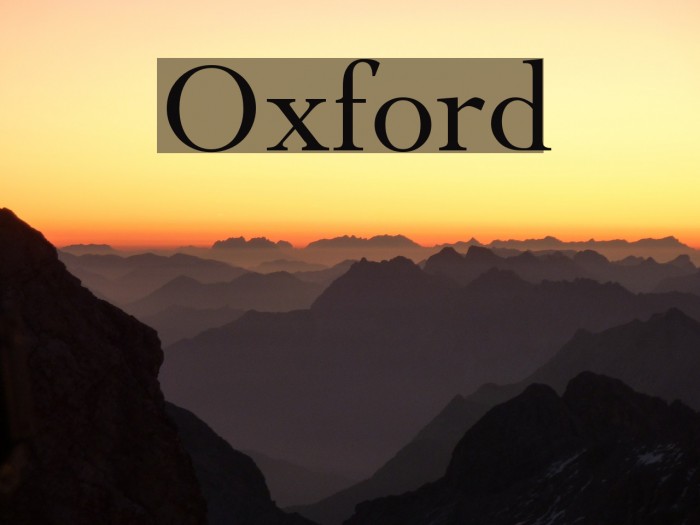 Oxford Font examples