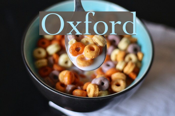 Oxford Font examples