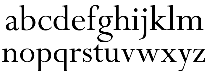 Oxford Font LOWERCASE