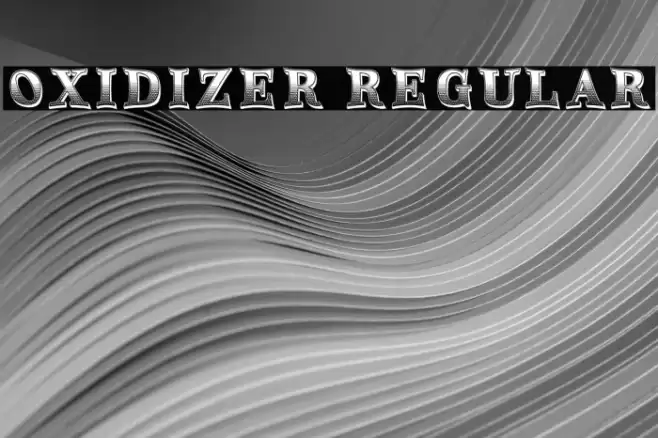 Oxidizer Regular Font examples