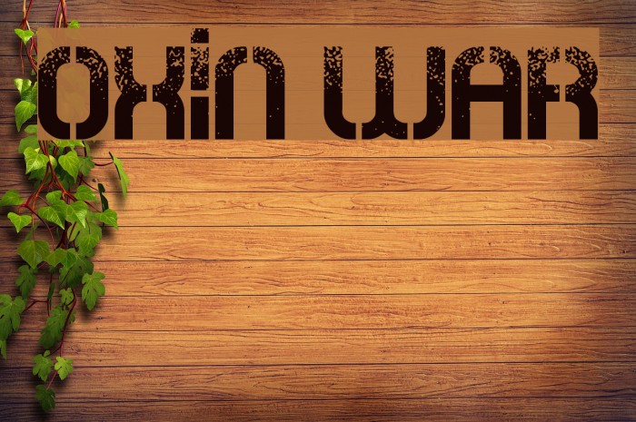 Oxin War Font examples