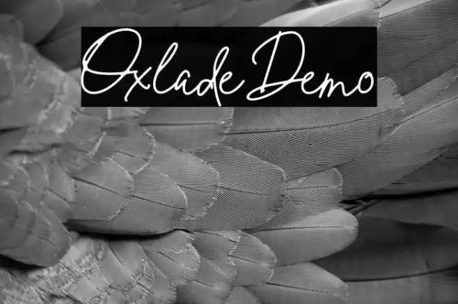 Oxlade Demo Font examples