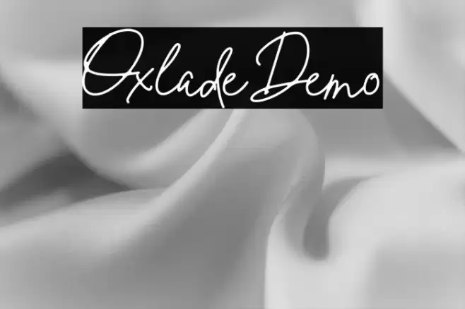 Oxlade Demo Font examples