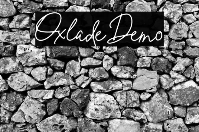 Oxlade Demo Font examples