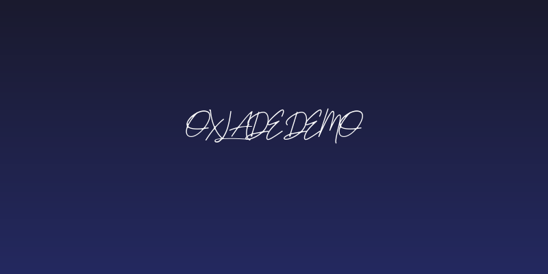Oxlade Demo Social Header