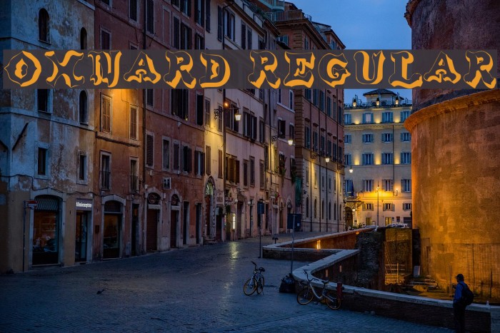 Oxnard Regular Font examples