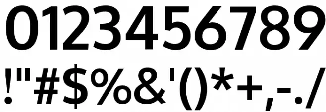 Oxygen Bold Font OTHER CHARS