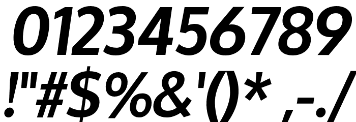 Oxygen-BoldItalic Font OTHER CHARS