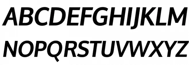 Oxygen-BoldItalic Schriftart Groß