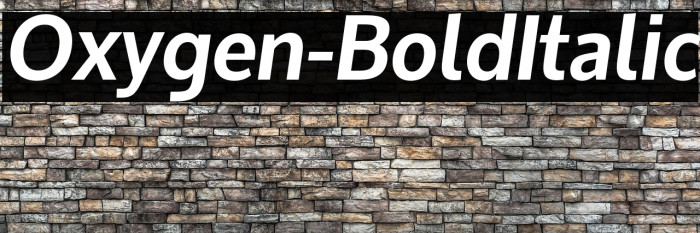 Oxygen-BoldItalic Example 1