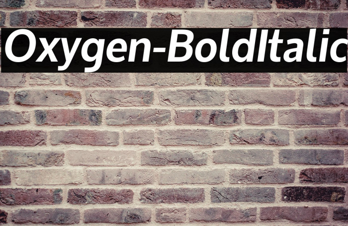 Oxygen-BoldItalic Example 2