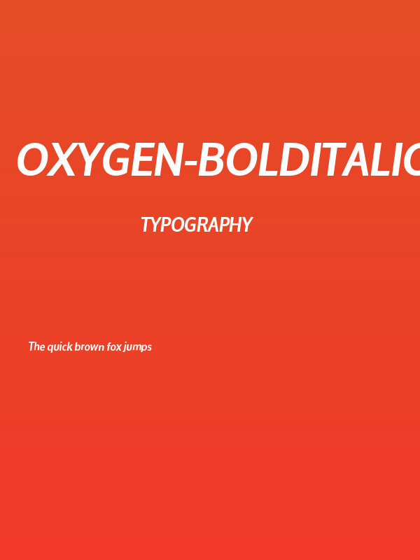 Oxygen-BoldItalic Poster