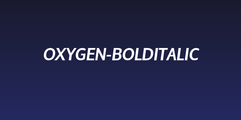 Oxygen-BoldItalic Social Header