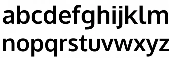 Oxygen Bold फ़ॉन्ट लोअरकेस