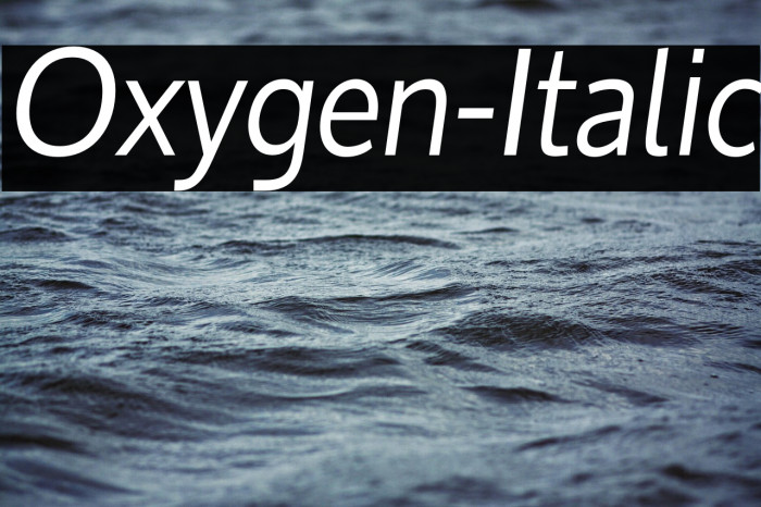 Oxygen-Italic Example 3