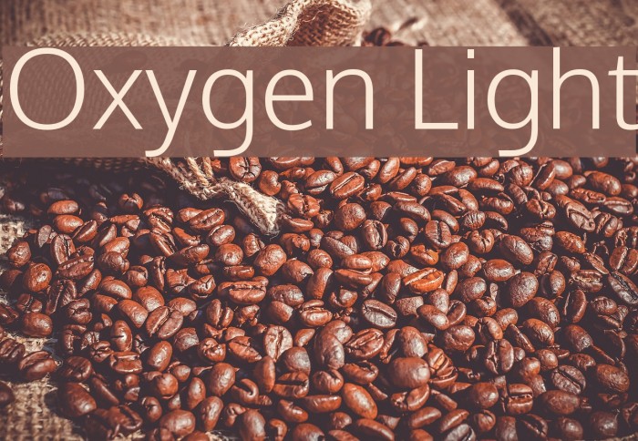 Oxygen Light Font examples
