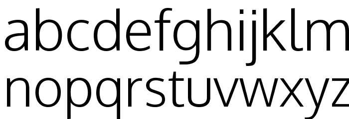 Oxygen Light Font LOWERCASE