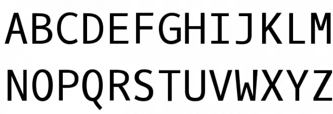 Oxygen Mono Schriftart Groß