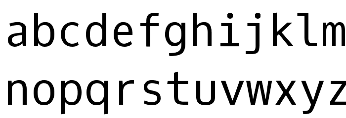 Oxygen Mono Font LOWERCASE