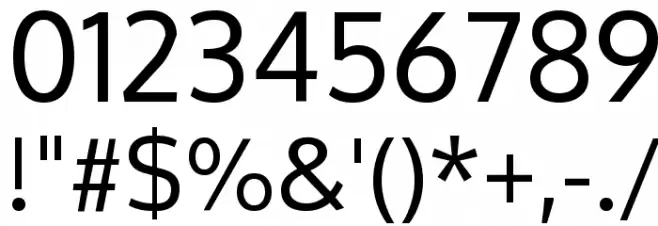 Oxygen Regular Font OTHER CHARS