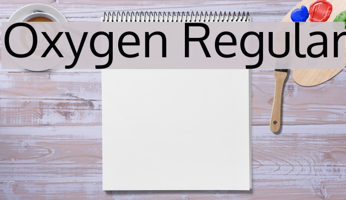 Oxygen Regular Font examples