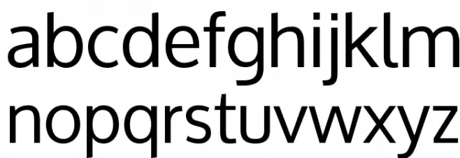 Oxygen Caratteri MINUSCOLO