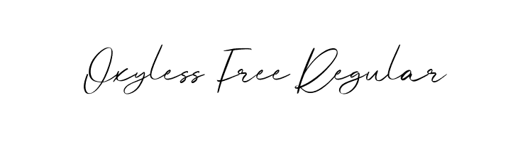 Oxyless Free Regular  フリーフォントのダウンロード