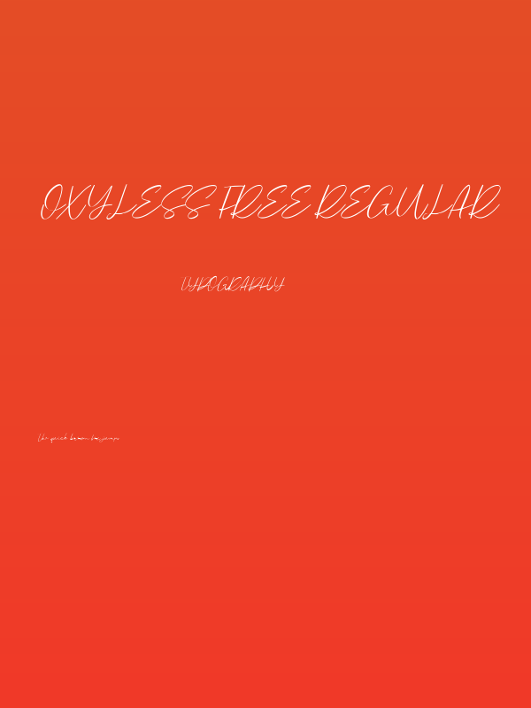 Oxyless Free Regular Poster