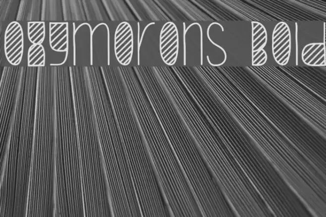 Oxymorons Bold Font examples