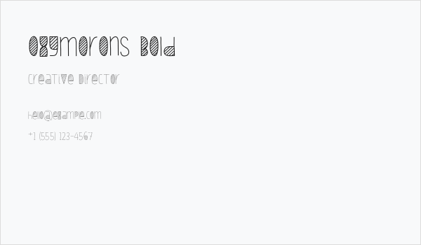 Oxymorons Bold Business Card