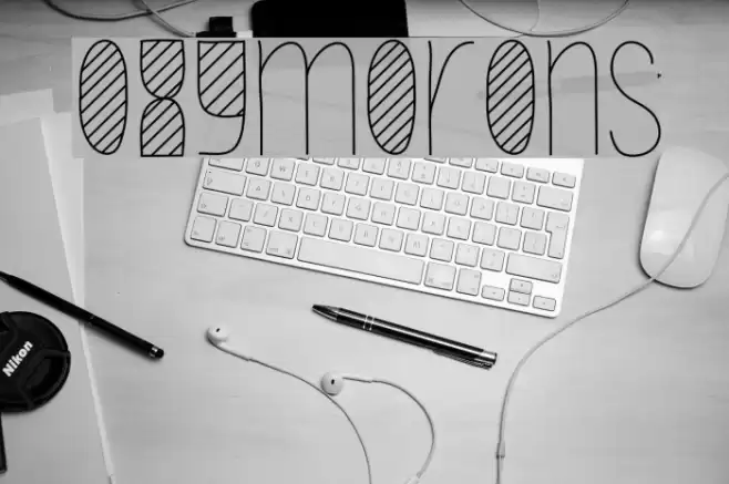 Oxymorons Font examples