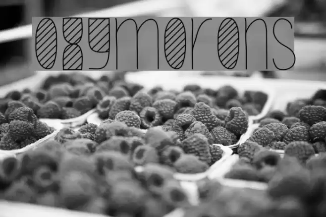 Oxymorons Font examples
