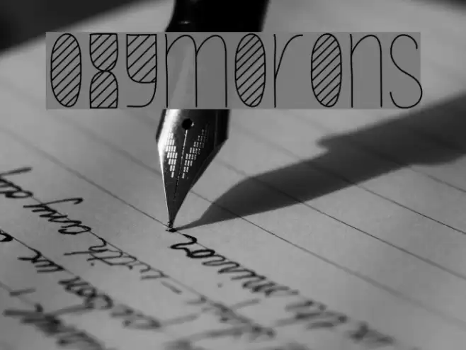 Oxymorons Font examples