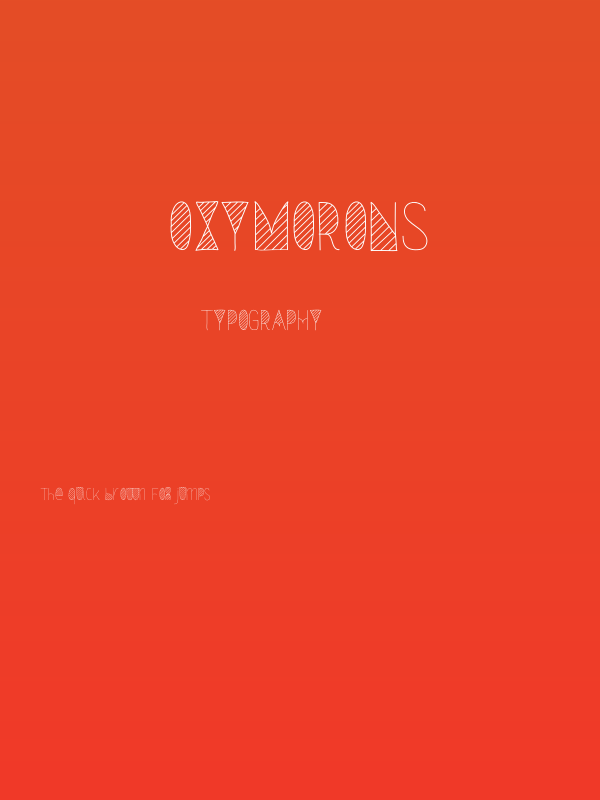Oxymorons Poster