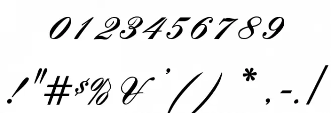 OYALE Scrip Bold Font OTHER CHARS