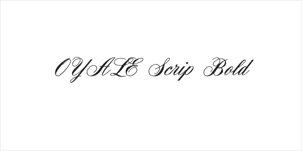 OYALE Scrip Bold Logo
