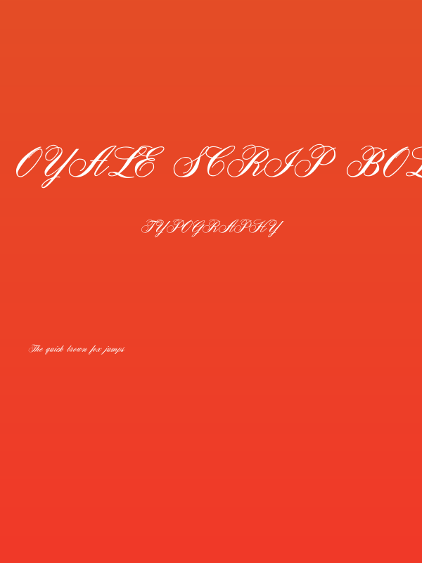 OYALE Scrip Bold Poster
