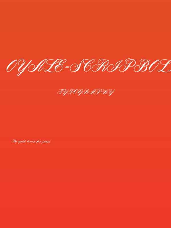 OYALE-ScripBold Poster