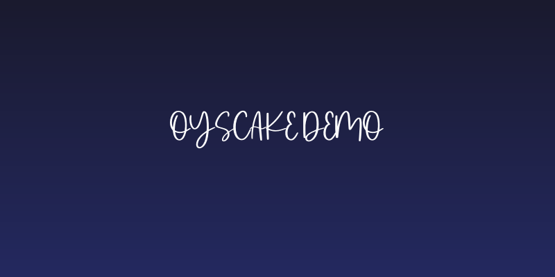 Oyscake Demo Social Header