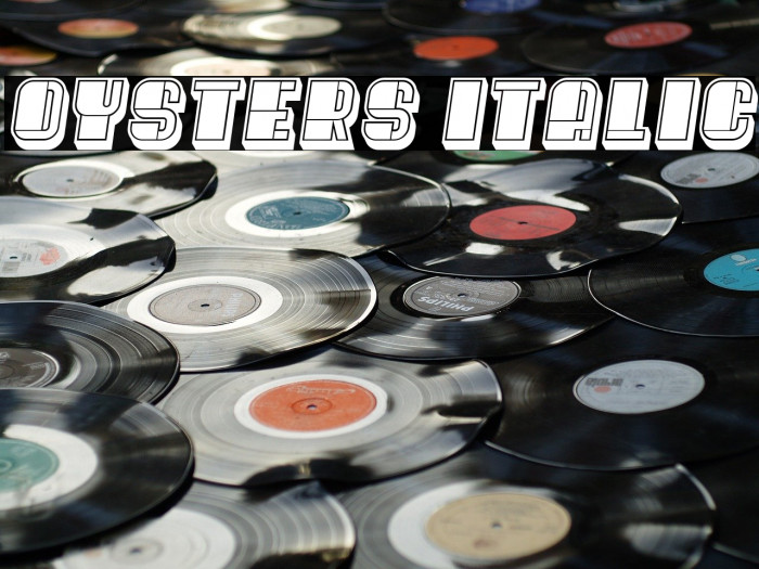Oysters Italic Font examples