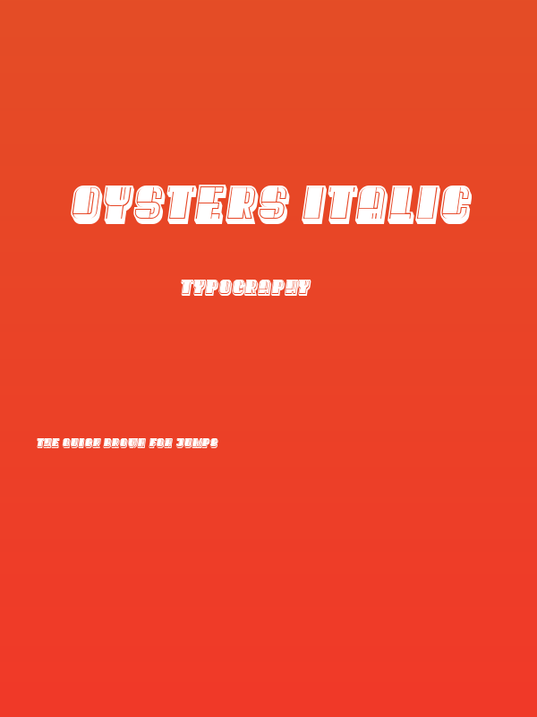 Oysters Italic Poster