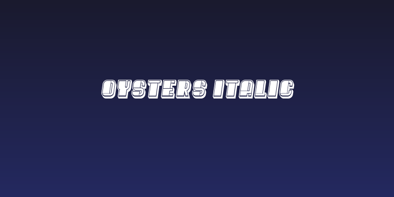 Oysters Italic Social Header