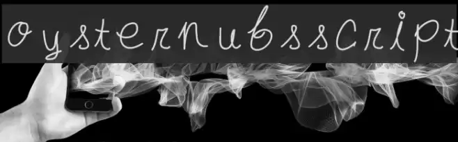 oysternubsscript Font examples